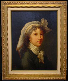 Lot image - Manner of Elizabeth Vigee-Lebrun PORTRAIT OF A THE ARTIST