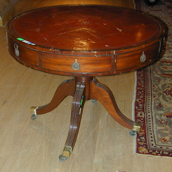 Lot image - George III Style Mahogany Drum Table