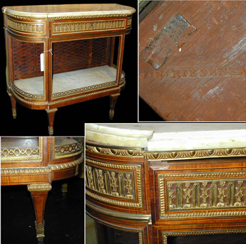 Lot image - Louis XVI Gilt-Bronze Mounted Mahogany Console Desserte