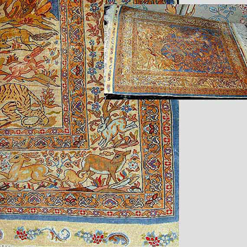 Lot image - Silk Hereke Rug