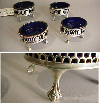 Lot image - Set of Four George III Silver Open Salts