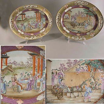 Lot image - Two Oval Platters