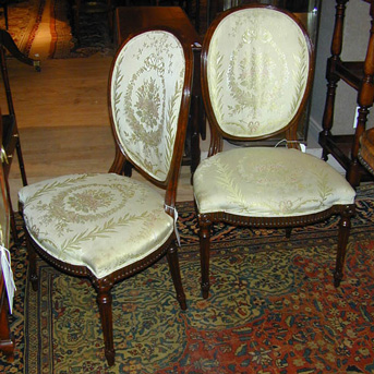 Lot image - Set of Six George III Style Mahogany Side Chairs