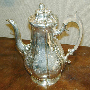 Lot image - Victorian Silver Teapot and Coffee Pot