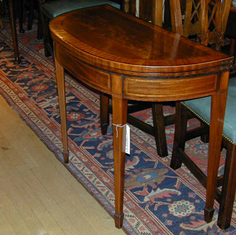 Lot image - George III Inlaid Mahogany Games Table