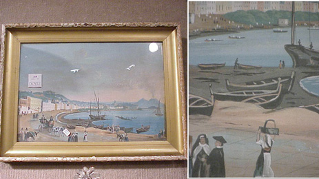 Lot image - Gilt Framed Italian Gouache