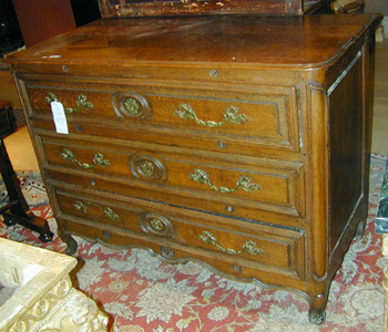 Lot image - Provincial Louis XV Oak Commode