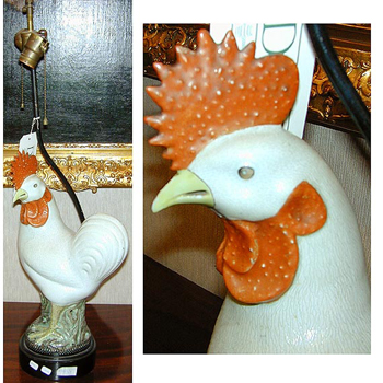 Lot image - Chinese Export Enameled Model of a Cockerel