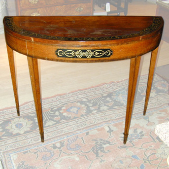 Lot image - Pair of George III Style Painted Mahogany Side Tables