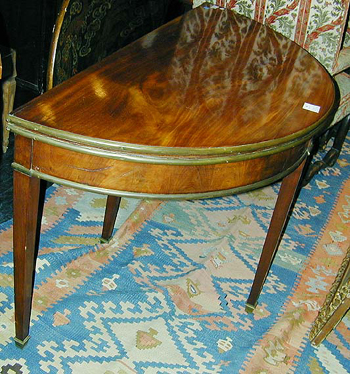 Lot image - Continental Brass Mounted Mahogany Games Table