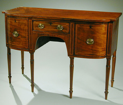 Lot image - George III Inlaid Mahogany Sideboard