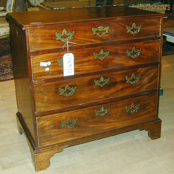 Lot image - George III Mahogany Chest of Drawers