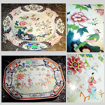 Lot image - Two English Ironstone Platters