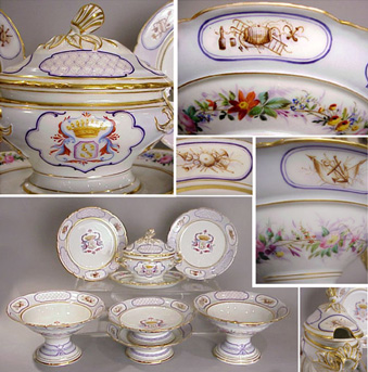 Lot image - Paris Porcelain Dessert Service
