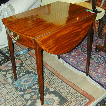 Lot image - George III Inlaid Mahogany Pembroke Table