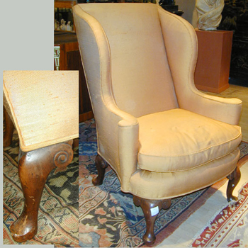 Lot image - George II Walnut Wing Chair