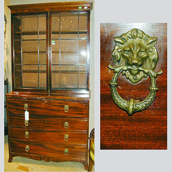 Lot image - George III Mahogany Secretary Bookcase