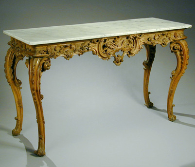 Lot image - Continental Rococo Beechwood Console