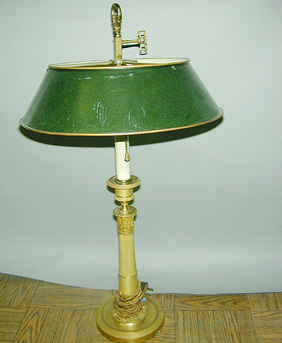 Lot image - Empire Style Gilt-Bronze Candlestick