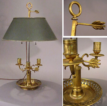 Lot image - Louis XVI Style Gilt-Bronze Bouillotte Lamp
