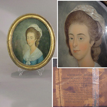 Lot image - English Reverse Glass Portrait Painting
