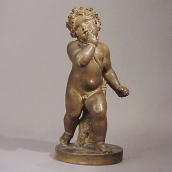 Lot image - French Terra Cotta Figure of a Putto