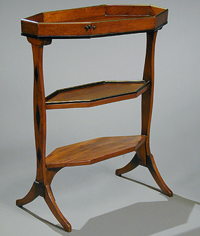 Lot image - Directoire Brass Mounted Mahogany and Ebonized Vide Poche