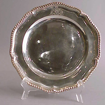 Lot image - Set of Ten George II Silver Dinner Plates