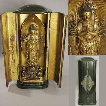 Lot image - Japanese Traveling Shrine of Juichimen Kannon