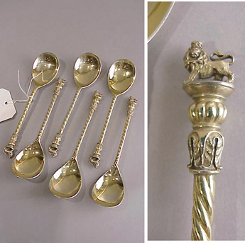 Lot image - Set of Six George IV Coronation Spoons