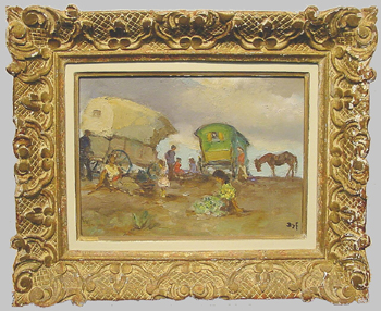 Lot image - Marcel Dyf French, 1899-1985 GYPSY WAGONS