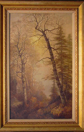 Lot image - Thomas Lochlan Smith 1835-1884 BIRCHES IN A GLEN