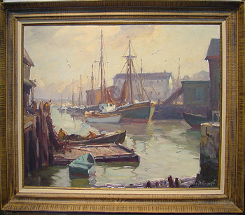 Lot image - Emile Albert Gruppe American, 1896-1978 GLOUCESTER HARBOR