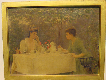 Lot image - Carle John Blenner 1862-1952 TEA TIME