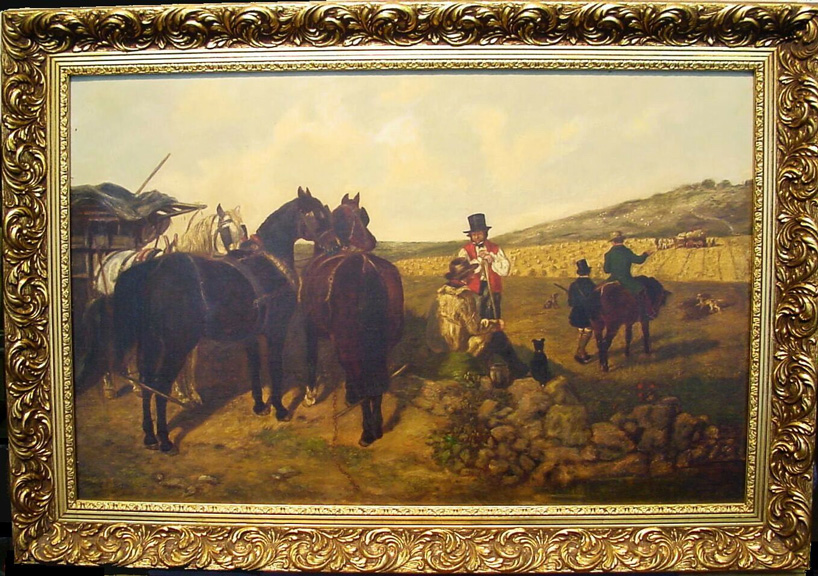 Lot image - Attributed to John Frederick Herring, Sr. 1795-1865 HARVEST TIME   Signed J.F. Herring, Senr (ll) Oil on canvas...