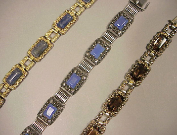 Lot image - Three Theodor Fahrner Rectangular Link Bracelets