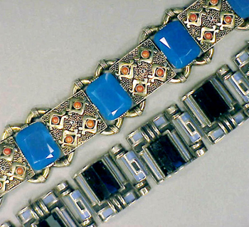 Lot image - Two Theodor Fahrner Link Bracelets German, late 1920s