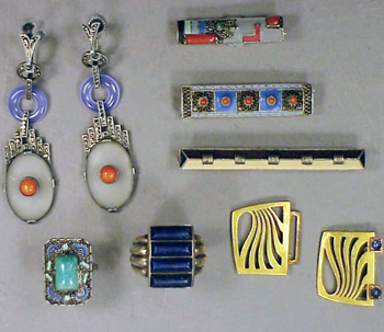 Lot image - Group of Theodor Fahrner Jewelry German, circa 1905 and 1920s