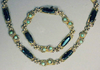 Lot image - Theodor Fahrner Necklace and Bracelet Set Circa 1930