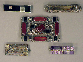 Lot image - Group of Art Deco Pins German, 1920s