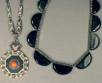 Lot image - Two Art Deco Necklaces German, 1920s