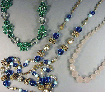 Lot image - Three Stone Necklaces