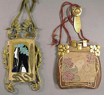 Lot image - Two Art Nouveau Dance Card Cases