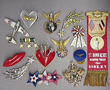 Lot image - Group of Fourteen Patriotic Theme Pins