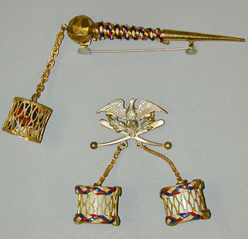 Lot image - Two Patriotic Drum Pins