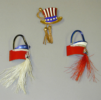 Lot image - Group of Three Patriotic Hat Pins