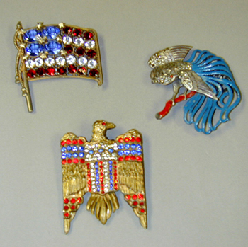 Lot image - Group of Three Patriotic Pins