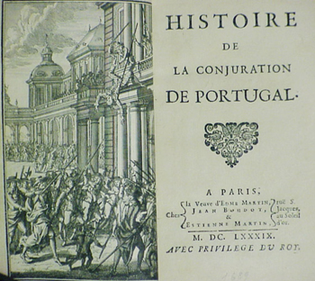 Lot image - [VERTOT, RENE AUBERT DE] Histoire de la Conjuration de Portugal   Engraved frontispiece