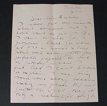 Lot image - WITTGENSTEIN, LUDWIG Autograph letter signed