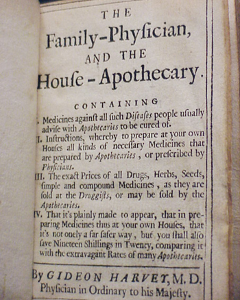 Lot image - HARVEY, GIDEON; The Family-Physician